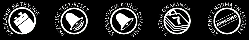 Czujnik czadu KIDDE 5CO cechy skrót