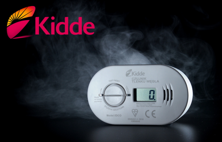 Czujnik tlenku węgla KIDDE z wyświetlaczem LCD