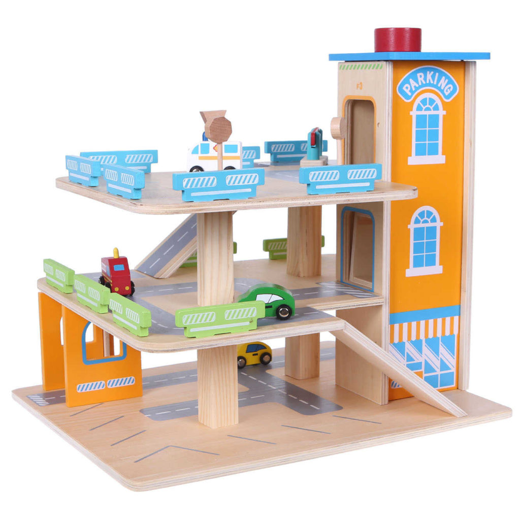Widok toru z garażem ECOTOYS 1085
