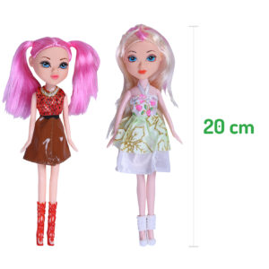 Dwie laleczki do malinowej rezydencji z winda ECOTOYS 4120