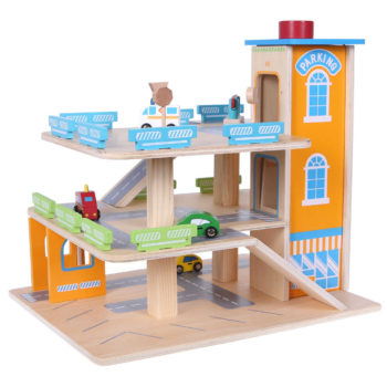 Widok toru z garażem ECOTOYS 1085 Widok toru z garażem ECOTOYS 1085